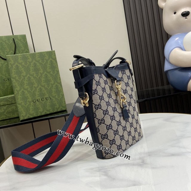 gucci專櫃新款女士手袋 古馳Original GG帆布經典GG小號水桶包 jcp1514